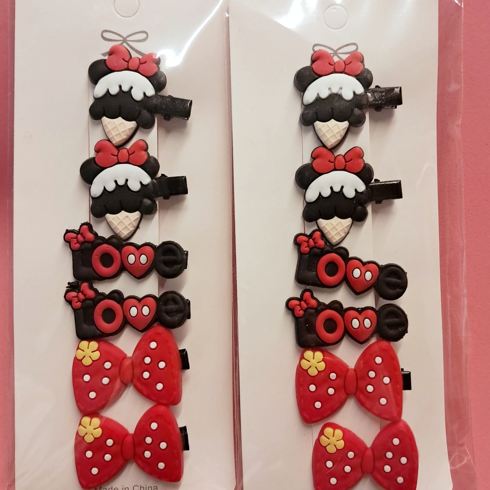 Cute Silicone Hair Clips Set